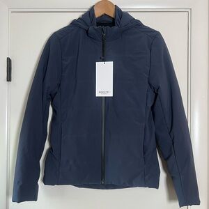 New* Ministry of Supply Mercury Intelligent Heated Jacket Coat Hood Blue Small